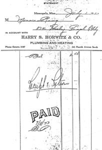 1933 invoice