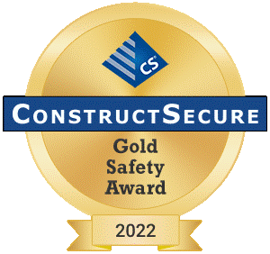 ConstructSecure Gold Safety Standard Award 2022